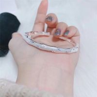And the silver hand bracelet s999 fine solid contracted mouth girlfriend mother birthday gift