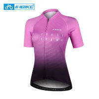 INBIKE เสื้อเจอร์ซีย์นักปั่นผู้หญิงแขนสั้น Quick-Dry Breathable ทีมเสื้อแข่งจักรยานถนนกีฬาฤดูร้อนจักรยานเสื้อผ้า JS301