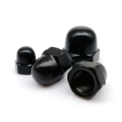 1/5/10pcs DIN1587 M3 M4 M5 M6 M8 M10 M12 Black 304 A2-70 Stainless Steel Hexagon Acorn Cap Nut Decorative Cover Semi Dome Nut Nails Screws Fasteners