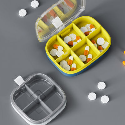 กันน้ำ46ตารางกล่องยาที่เก็บยา Travel Square Case คอนเทนเนอร์วิตามินกล่องพลาสติก Drug Storage