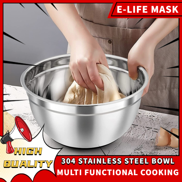Stainless steel bowls for soup mixing bowl baking salad bowl kitchen