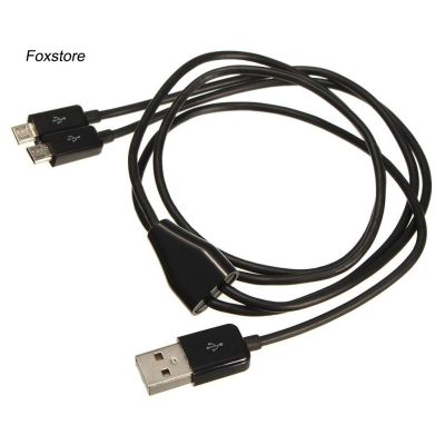 ❣FX❣USB 2.0 Male to Micro USB 2.0 Male 1 to 2 Y Splitter Charger Data Cable Cord