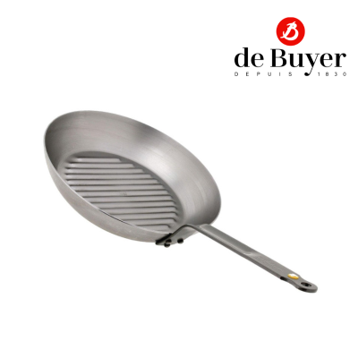 de Buyer 5613.26 Round Grill Fry Pan 26 cm. / กระทะเหล็กแบบย่าง