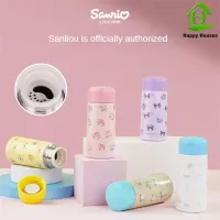 แฮปปี้เฮ้าส์กระติกน้ำสแตนเลส304ถ้วยน้ำร้อน Sanrio ขนาด150มล. กระติกเก็บความร้อนลายการ์ตูนฉนวนเก็บความเย็นกันการรั่วซึมสองชั้นสำหรับเด็กผู้หญิง