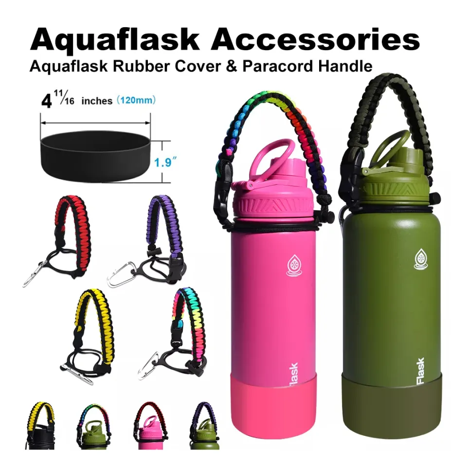Paracord Handle + Silicone Sleeve Boot for Aquaflask Hydro Flask