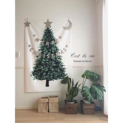 【YF】 Christmas Tree Tapestry New Year Decoration Wall Hanging Carpet Xmas Home Deocr Yoga Pad Bedspread Beach Mat Gift