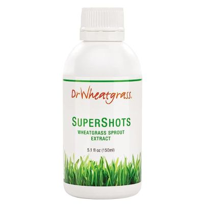 Dr Wheatgrass Supershots - Ready-To-Drink Organic Wheatgrass Juice (30 Shots in a bottle) 150ml.