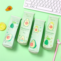 PC สีเขียวสดดินสอกระเป๋านมขวด Avocado ดินสอแบบพกพา Kawaii เครื่องสำอางค์กระเป๋าเครื่องเขียนผู้ถือแฟชั่นแต่งหน้ากระเป๋า-ef2