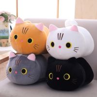 【ของเล่นตุ๊กตา】 25cm Cat Shaped Soft Plush Pillows Cartoon Animal Stuffed Toy Cute Kitten Doll Cat Cushion Valentine Day Present Birthday Gift