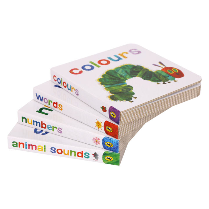 thousand-reading-childrens-book-point-reading-edition-hungry-caterpillar-small-library-4-volume-set-english-original-picture-book-aricarr-classic-0-3-year-old-childrens-vocabulary-enlightenment-point-