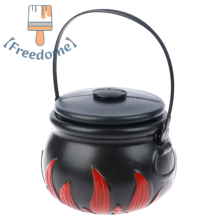 freedome-1pcs-halloween-candy-pot-cauldron-ความแปลกใหม่ฮาโลวีนถังเครื่องประดับแม่มดของเล่น