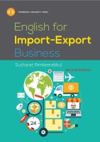 English for Import-Export Business ฉพ.2