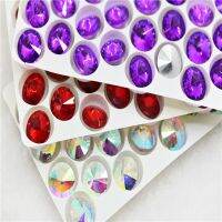 hotx【DT】 rivoli Rhinestones Glass pointback  Jewelry Making Needlework beads 6mm 8mm 10mm 12mm 18mm