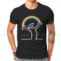 Rainbow Tshirt For Men La Linea Clothing Fashion T Shirt Soft Print Fluffy