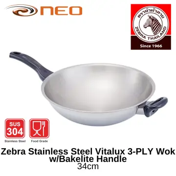 34cm Tri Ply Stainless Steel Nonstick Honeycomb Cooking Wok Pan - China  Non-Stick Wok and Wok price