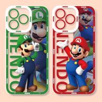 เคสโทรศัพท์มือถือแบบนิ่ม ใส ลายการ์ตูนมาริโอ้น่ารัก สําหรับ case iphone 6 6s 7 8 Plus 11 12 13 mini 14 Pro Max X XR XS Max