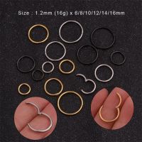 1pc 6/8/10/12/14/16mm Hoop Cartilage Earring Helix Tragus Daith Conch Snug Ear Piercing Body Jewelry Huggie Nose Nostril Ring