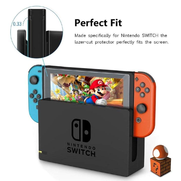 nintendo-switchตัวป้องกันหน้าจอhd-9h-กระจกนิรภัยใส