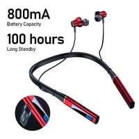 NEW 5.1 Bluetooth Headphon 100 Hours Playback Bass In Ear Headset Wireless Earphon Neckband Waterproof Headphones TF Card Magnet