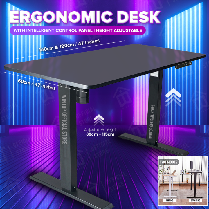 Ergonomic Electric Height Adjustable Computer Table for Desktop Gaming
