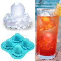 DIY Mold Maker Silicone 4 Grids Octopus Pattern Frozen Ice Cube Trays Jerry