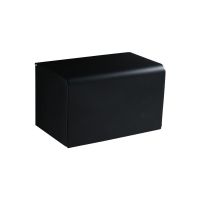 1PC matt black toilet paper holder space aluminum wall mounted bathroom European style storage box for tissue roll paper NEW Toilet Roll Holders