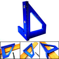 มัลติฟังก์ชั่ไม้บรรทัดมุม45 90องศาอลูมิเนียมที่ถูกต้องงานไม้ตารางมุมไม้บรรทัดเครื่องหมายวัดช่างไม้เครื่องมือ