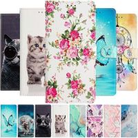 Cute Painted Stand Case For Xiaomi Mi Redmi 10A 10C 9A 9C A1 Note 9 10 10S 11 Pro 11s 9s 8T Card Slot Protect Flip Coque D18D