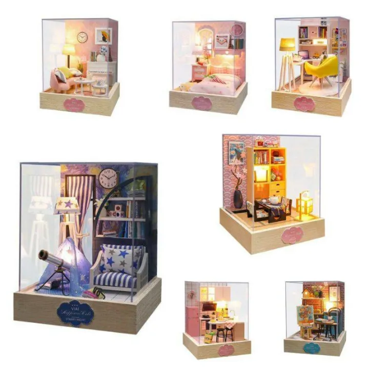 โรงงานขายตรง พร้อมส่ง บ้านตุ๊กตา DIY industry มีฝาครอบกันฝุ่น | Lazada ...