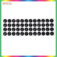 MREDL 1ชิ้นสติกเกอร์แป้นพิมพ์2สีแบบรัสเซียกลมเรียบภาษาสติกเกอร์ฟิล์มป้องกันลายพิมพ์ปุ่มกดอุปกรณ์เสริมสำหรับแล็ปท็อปพีซี