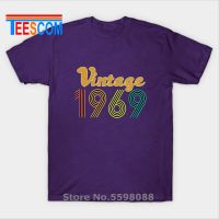 Vintage 1969 Design Mens T-Shirt Classic 50th Birthday Gift T Shirts Funny Fathers Day 100% Cotton Tshirt Urban Clothing XS-4XL-5XL-6XL