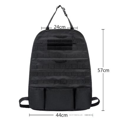 ：“{—— Tactical Universal Car Seat Organizer Molle Backseat Auto Accessories Storage Bag Military Vehicle Seat Back Protector Panel