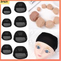 BRAIN หลายขนาด อุปกรณ์ DIY ตุ๊กตา 1/3 1/4 1/6 ที่ครอบศีรษะ หมวกกันลื่น ตาข่ายคลุมผม ผมถาวร