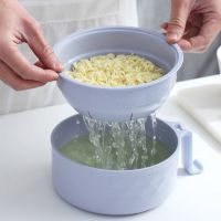 Creative New Instant Noodle Bowl Wheat Drain Soup Dried Noodle Bowl Tableware Bowl With Handle Microwave Ramen Noodle