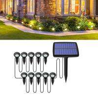 10 in 1 Solar Lawn Light สวนโคมไฟสนามหญ้ากลางแจ้งสวนโคมไฟสนามหญ้า 5V 100mAh 0.5W แผงโซลาร์เซลล์