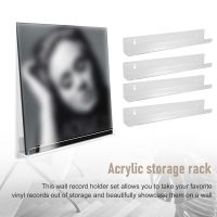 Record Holder Wall Mount, 8 Pack Vinyl Record Shelf Storage Acrylic Album Stand Display Your Daily LP Listening/Book