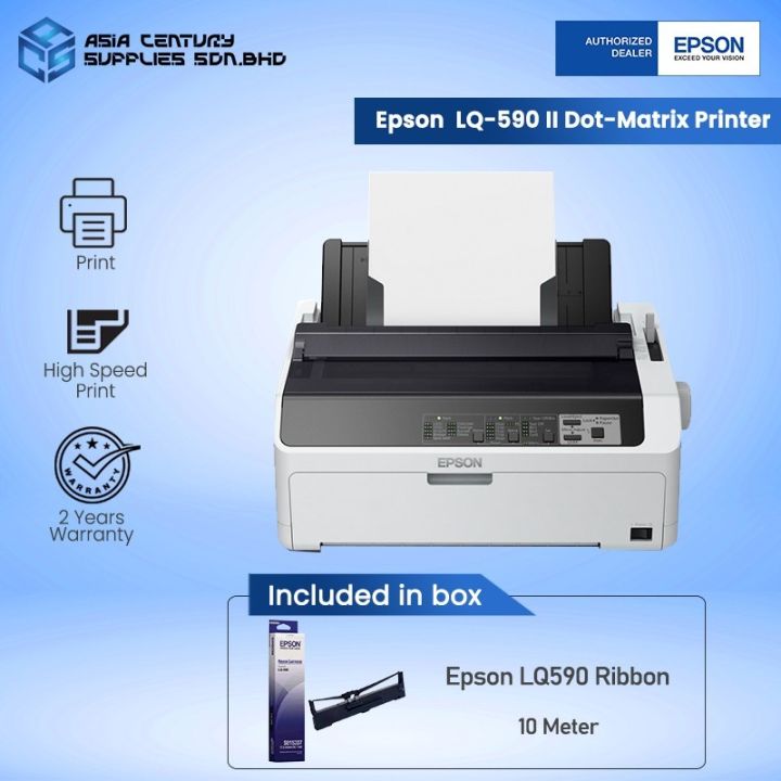 Epson Lq 590ii Lq 590iin Dot Matrix Printer 24 Pin Up To High Speed 487 Cps 80 Columns 1 2021