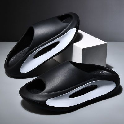 【CC】☬♙  Comwarm New Sneaker Slippers Men Fashion Thick Bottom Slides Soft EVA Hollow Sandals Beach Shoes