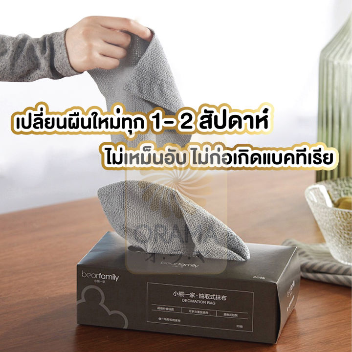 orama-ctn98-ผ้าไมโครไฟเบอร์แบบกล่อง-ผ้าเช็ดอเนกประสงค์-ทิชชู่ผ้า-ทิชชู่ผ้าเช็ดจาน-ใช้เช็ดทำความสะอาดคราบไขมันออกง่าย