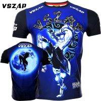 VSZAP การฝึกฝนกีฬาฟิตเนสซ้อมต่อยมวย Kaus MMA Bjj Muay เสื้อออกกำลังกายแบบแห้งเร็วยืดหยุ่นเสื้อต่อสู้แบบหมาป่าขายดี