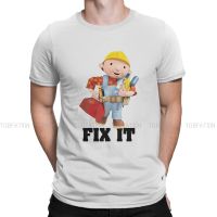 Bob The Builder Cartoon Man Tshirt Bob Fix It Cartoon Classic Fashion T Shirt 100% Cotton Original Streetwear Hipster