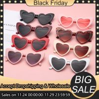 【cw】 Heart Sunglasses Women Brand Designer Cat Eye Sun Glasses Female Retro Love Heart Shaped Glasses Ladies UV400 Protection