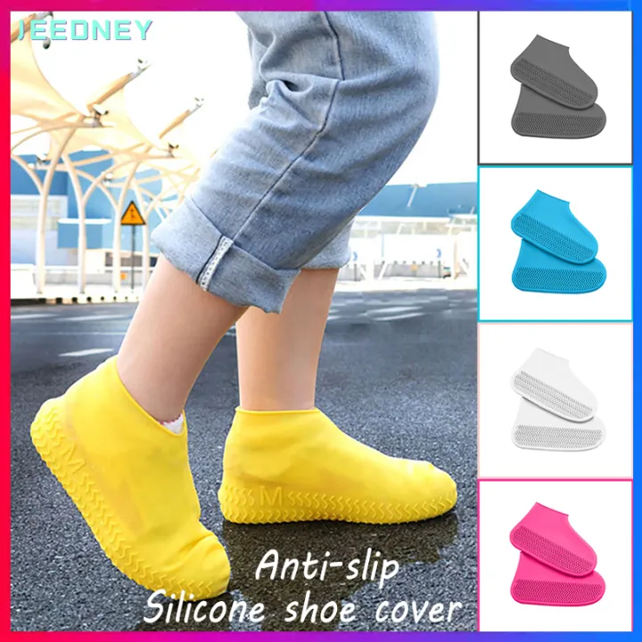 Waterproof Shoe Covers Soft Silicone Rain Boots Non Slip Grip Reusable High Elasticity for Rainy Day Outdoor