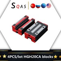 ❁﹉❂ EU warehouse linear guide sliders square rail block size same as HIWIN 4pcs/lot HGH20CA block slides for CNC