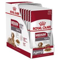 Royal Canin Medium Adult 10+ pouch ยกกล่อง 10 ซอง]อาหารเปียกสุนัข ขนาดกลาง อายุ 10ปี ขึ้นไป กล่อง 140 กรัม