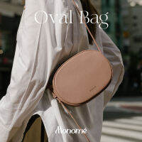 Oval Bag กระเป๋าCross body ทรงวงรี Minimal Design หนังวัวแท้ Monomebkk