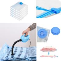 Thickened vacuum bag clothes storage with valve transparent border folding compression travel space-saving sealing