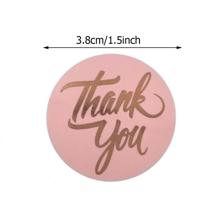 100-500pcs-38mm-1-5inch-pink-thank-you-stickers-gold-foil-label-stickers-for-wedding-party-gift-card-stationary-decor-stickers