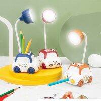 LED Creative Cartoon Car Pen Tube Lamp USB Collapsible Hose Charging Learning Lamp Children with Sticker Laboratory Reading Lamp