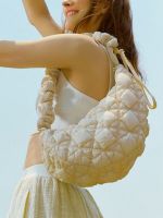 ♞№❖ Korean niche designer bag carlyn cloud bag pleated underarm down dumpling bag casual puff womens bag